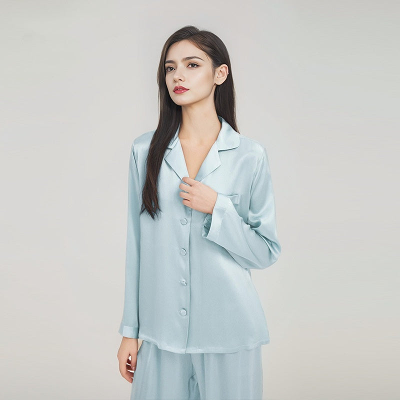 Silk Homewear Spring And Autumn New Long Sleeve Women's Pajama Suit
