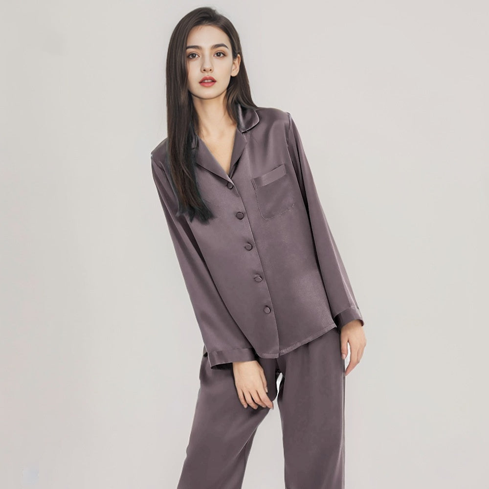Silk Homewear Spring And Autumn New Long Sleeve Women's Pajama Suit