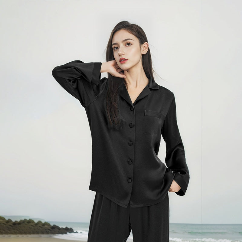 Silk Homewear Spring And Autumn New Long Sleeve Women's Pajama Suit