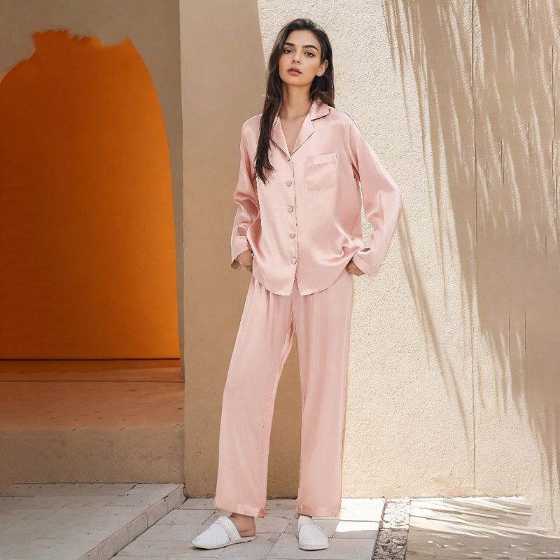 Silk Homewear Spring And Autumn New Long Sleeve Women's Pajama Suit