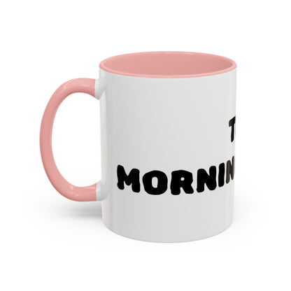 'The Morning Coffee' Black-Trim Ceramic Mug (11/15 oz)