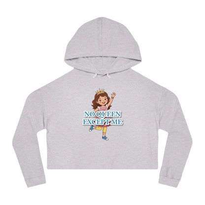 "No Queen Except Me" Cropped Hoodie(Blue)