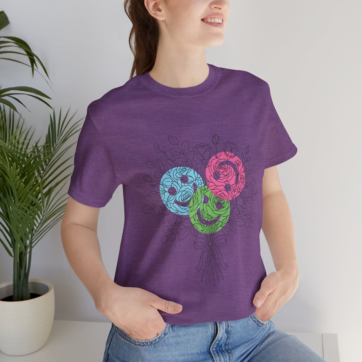 Floral Yarn Bouquet Colorful Knitting Flowers T-Shirt