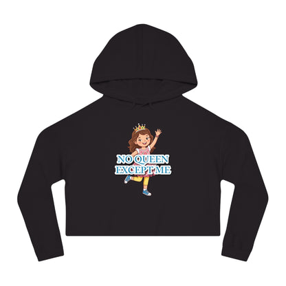 "No Queen Except Me" Cropped Hoodie(Blue)