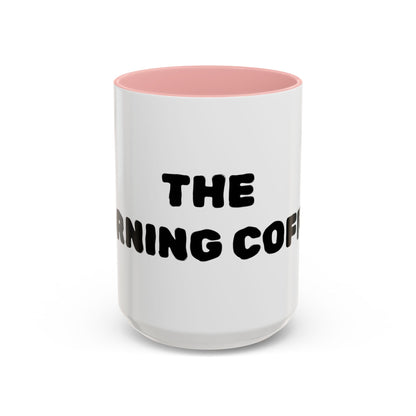 'The Morning Coffee' Black-Trim Ceramic Mug (11/15 oz)