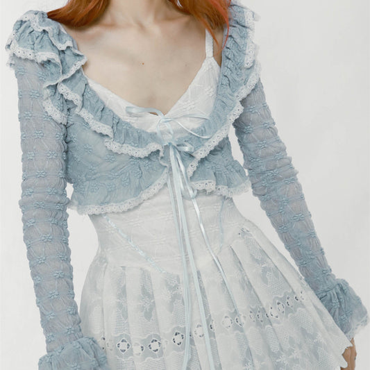 Design Vintage American College Pleated Suspender Dress