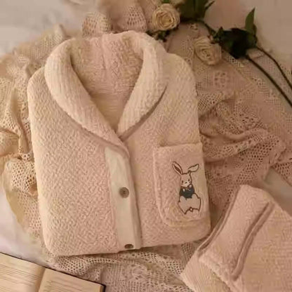 Coral Fleece Couple Plus Size Homewear Suit