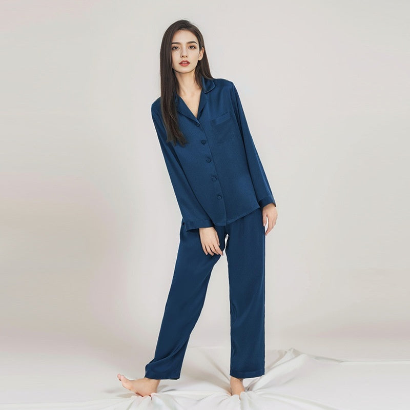 Silk Homewear Spring And Autumn New Long Sleeve Women's Pajama Suit