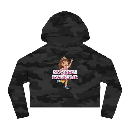 "No Queen Except Me" Cropped Hoodie(Pink)