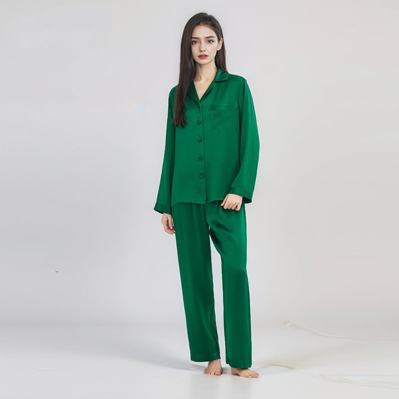 Silk Homewear Spring And Autumn New Long Sleeve Women's Pajama Suit