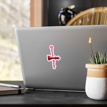 "Queen Mode" Red Chess Queen Sticker - THIRAPNS LLC