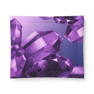 Amethyst Crystal Cotton Comforter – Purple Gemstone Bedding