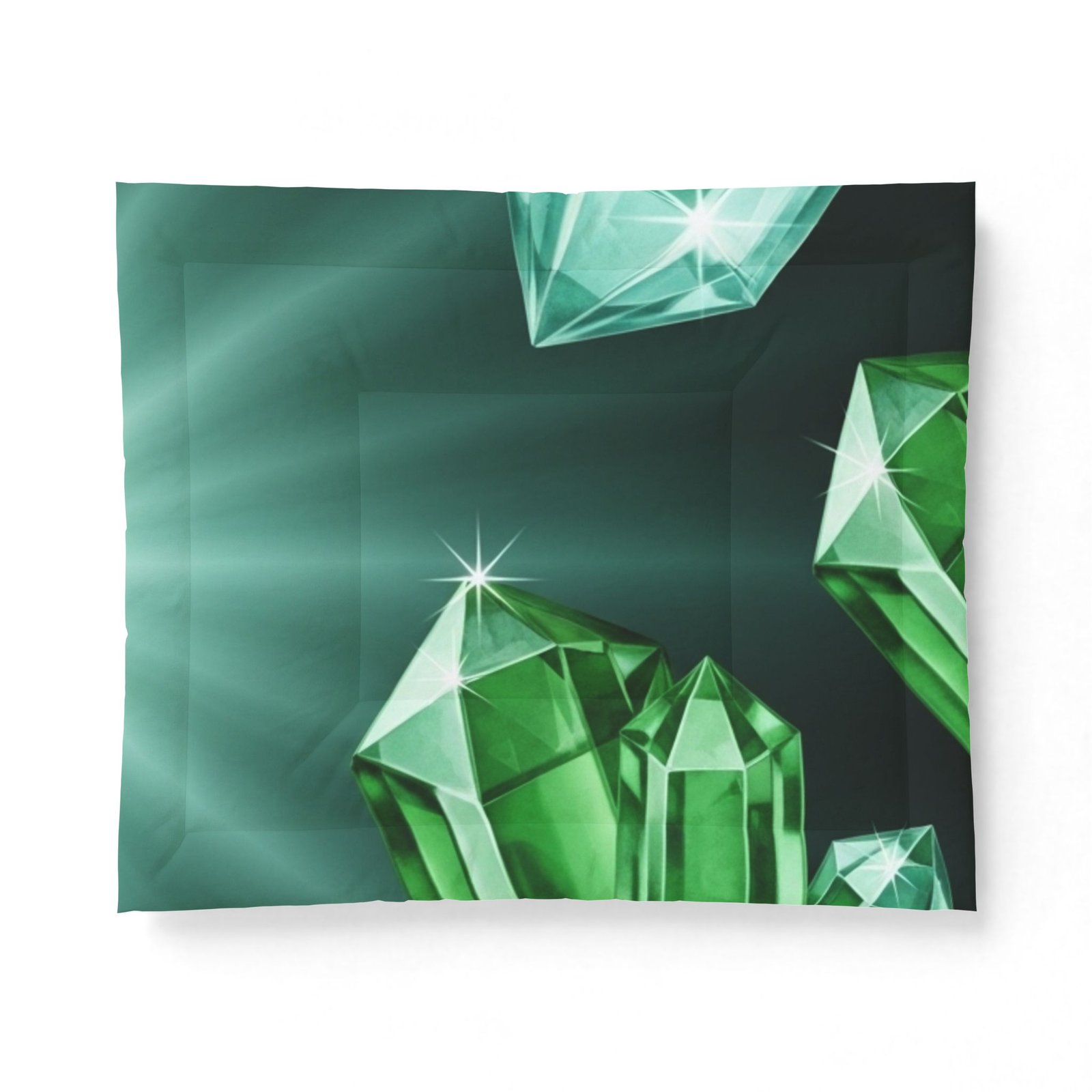 Emerald Crystal Cotton Comforter (Luxe Green Gem)