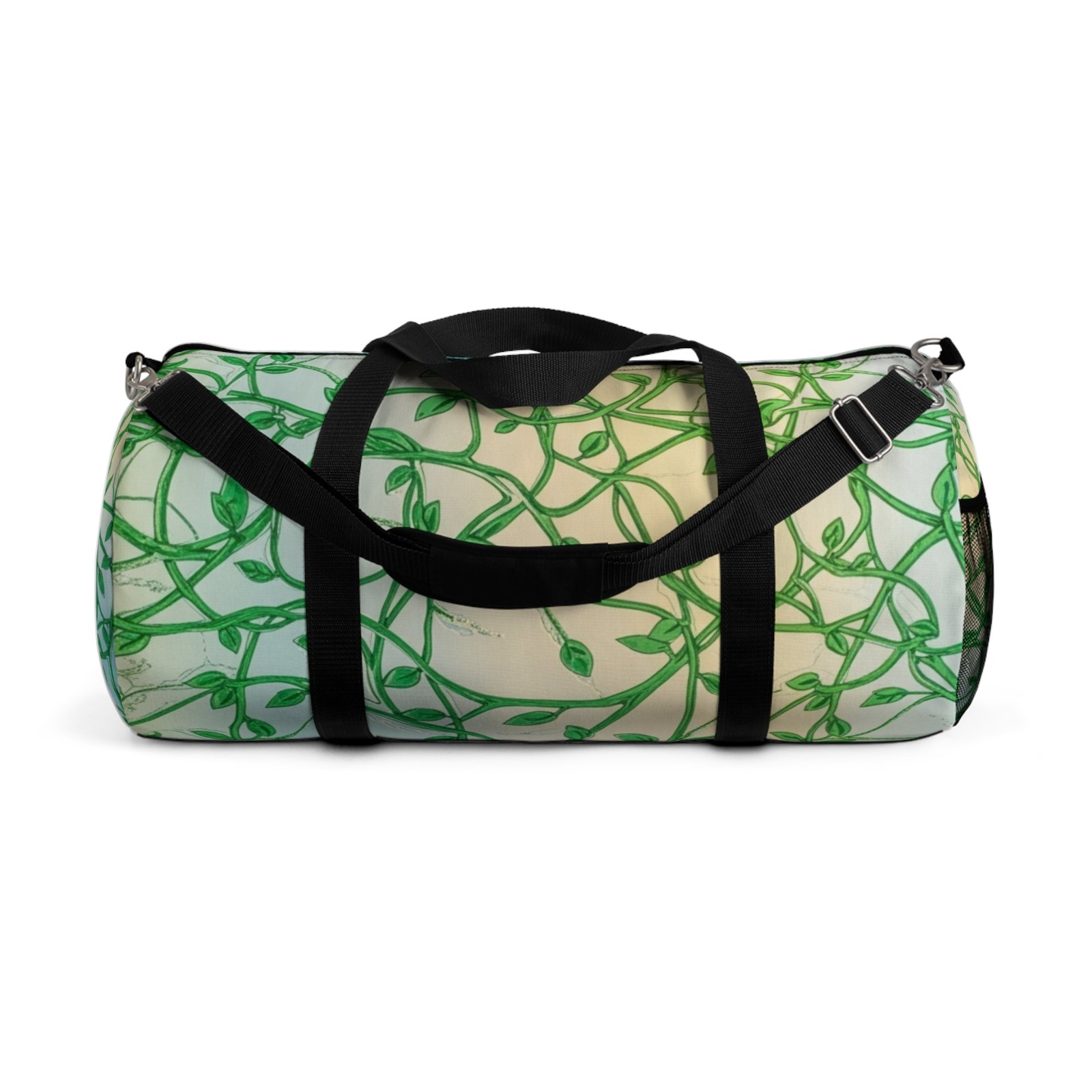 Green Vines Pattern Duffel Bag — Botanical Travel & Gym Tote