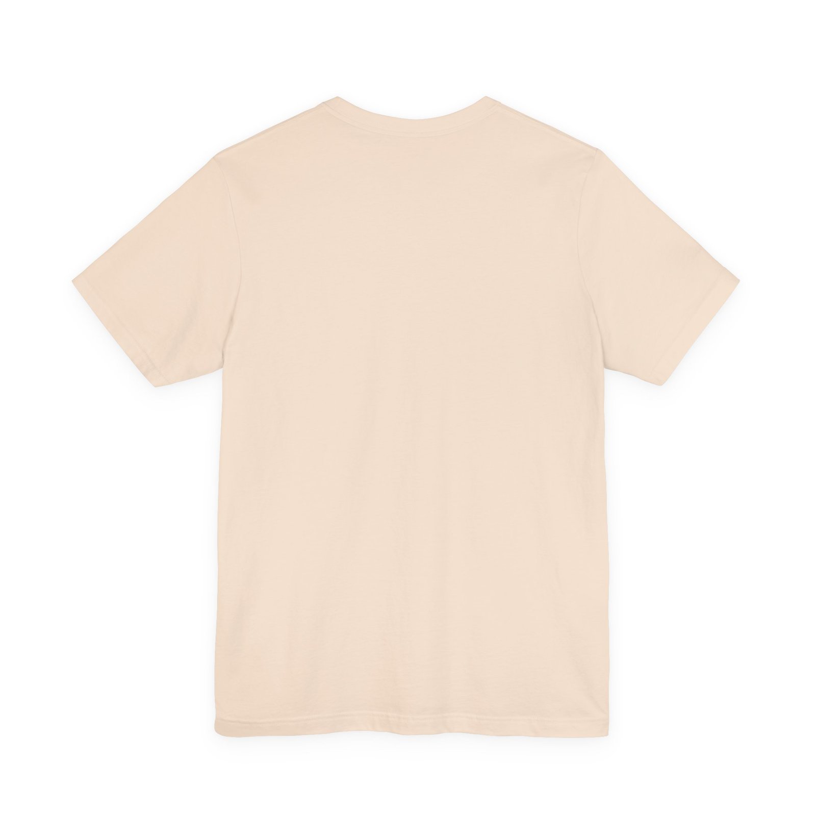 Back view of a plain, cream-colored I'm Fine! I'm OK!! Get Me Flowers! Funny T-Shirt.