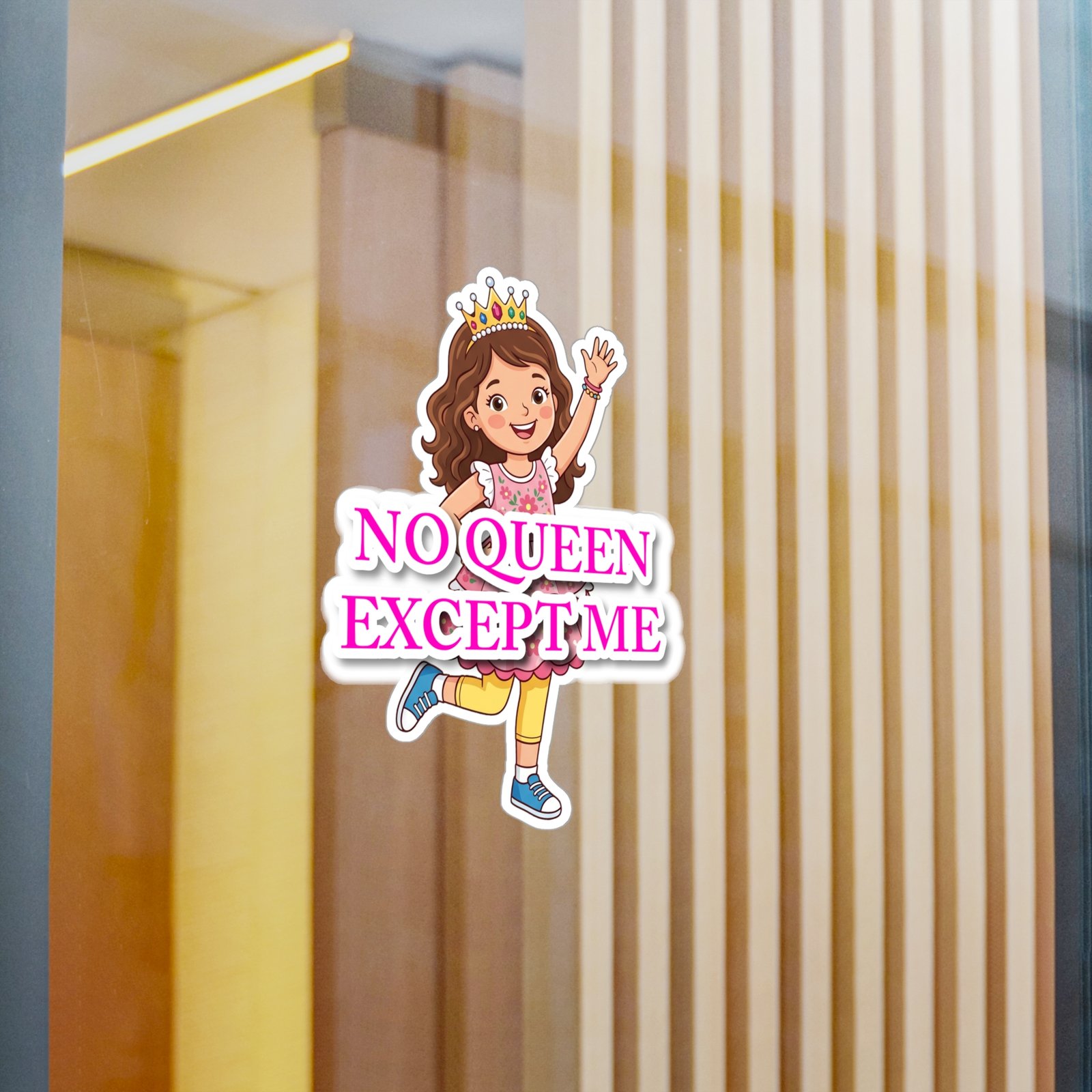 “No Queen Except Me” Girl Crown Sticker