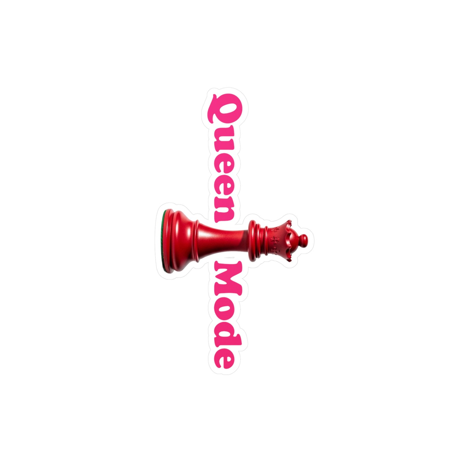 "Queen Mode" Red Chess Queen Sticker