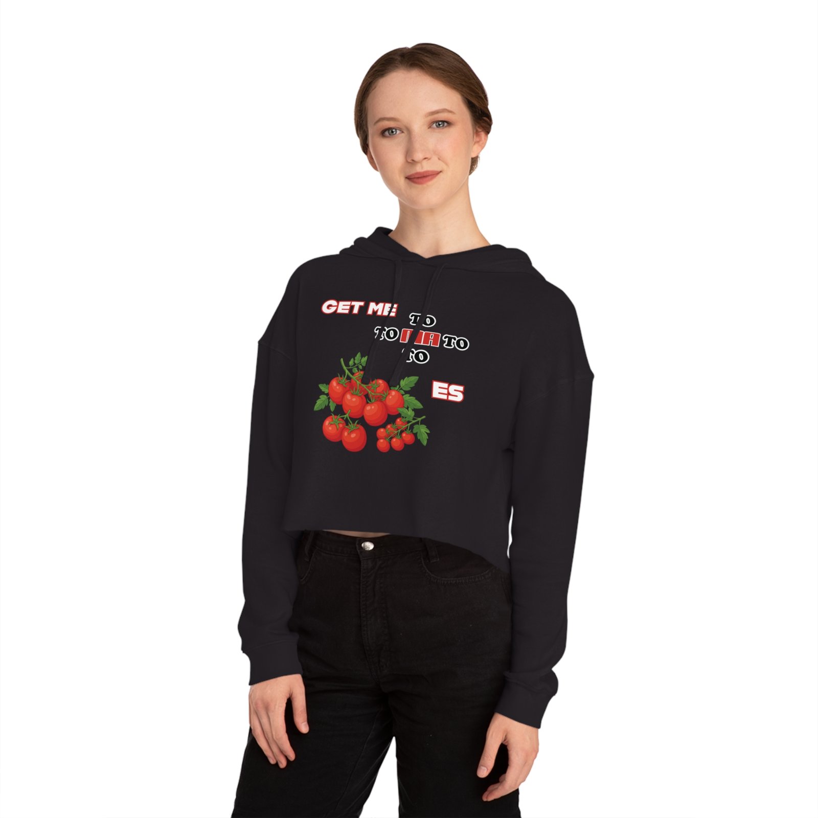 Cropped Hoodie "Get Me to Tomatoes"