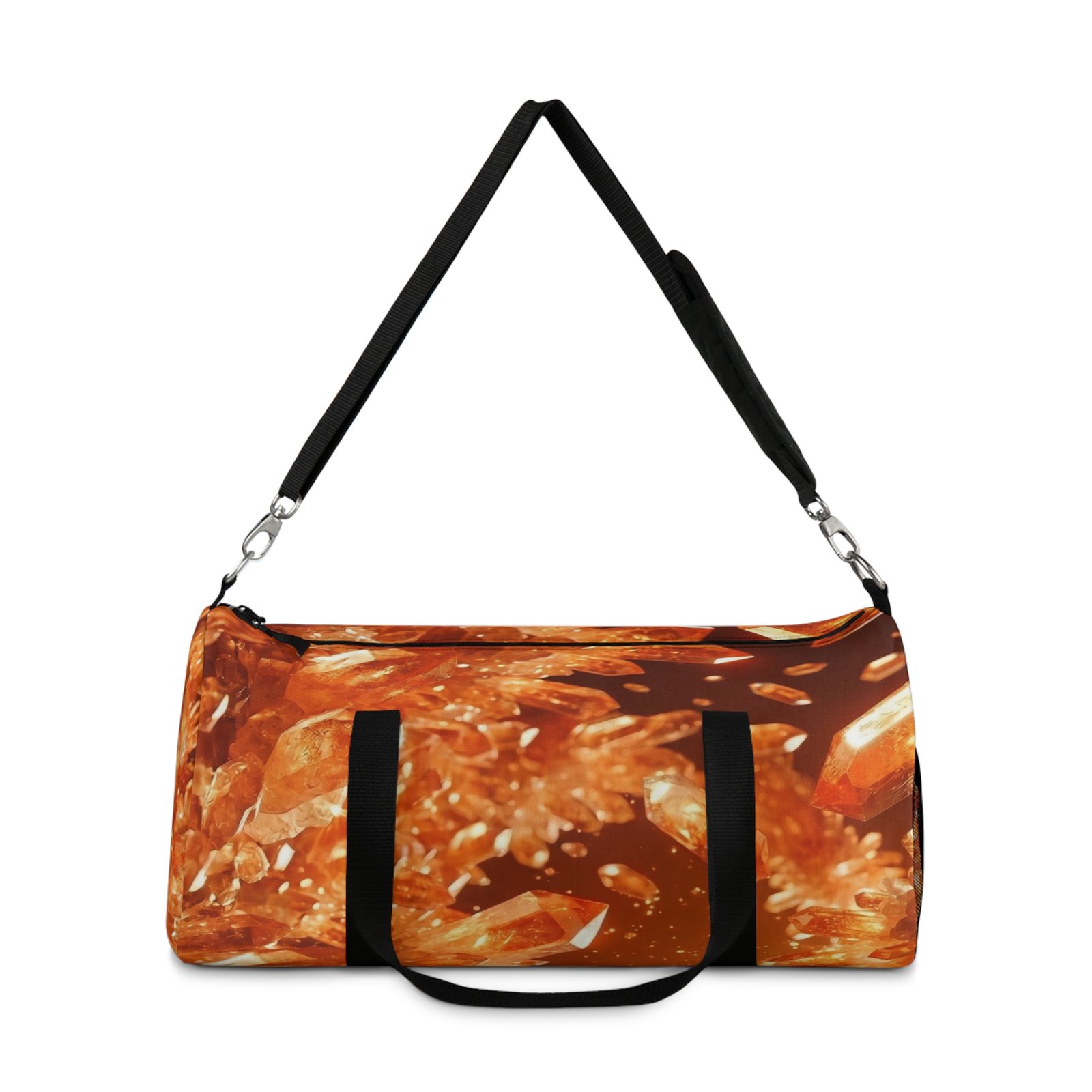 Caramel Crunch Pattern Duffel Bag — Sweet Candy-Inspired Travel Bag